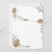 甘い男の赤ちゃんボホ衣服赤ちゃんシャワー 招待状 (裏面)