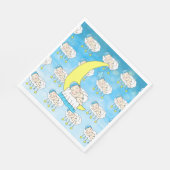 甘い男の赤ちゃんムーンベビーシャワーで眠る スタンダードランチョンナプキン (角)