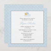 甘い男の赤ちゃん洗礼 招待状 (正面/裏面)