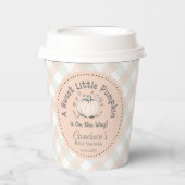 甘い男女兼用小さなかぼちゃの赤ちゃんシャワー 紙コップ (正面)