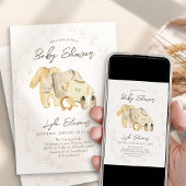 甘い男女兼用赤ちゃん服の赤ちゃんシャワー 招待状