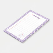 甘い白いデイジーの花のパターンを行うリスト ポストイット (アングル)