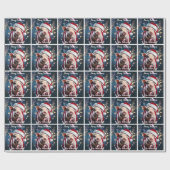 甘い白いピギークリスマス ラッピングペーパー (フラット)