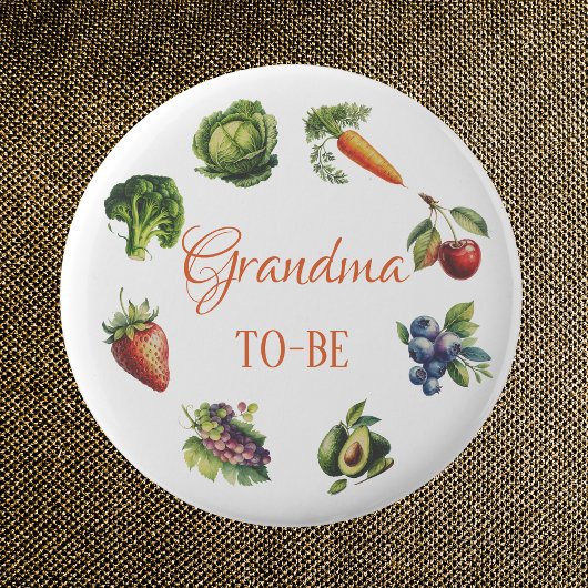 甘い白い庭のおばあちゃん赤ちゃんシャワー 缶バッジ