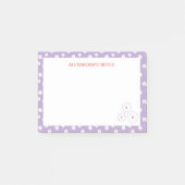 甘い白デイジーフローラルパーソナライズされた模様 ポストイット (正面)