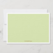 甘い眠い緑のフクロウの中立のベビーシャワー 招待状 (裏面)