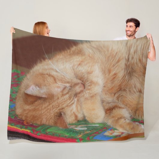 甘い眠るジンジャーボーイ フリースブランケット (インサイチュ)