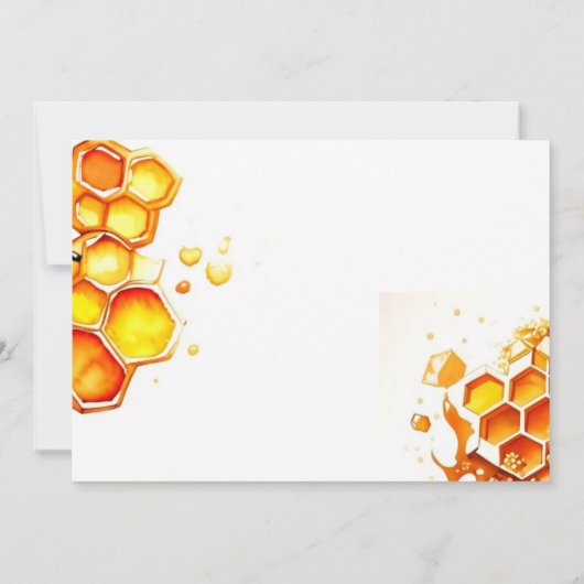甘い瞬間ジェンダーニュートラルなミツバチ赤ちゃんシャワー 招待状 (裏面)