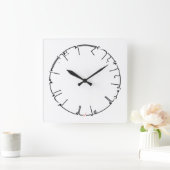 甘い知識アラビア書道 スクエア壁時計 (ホーム)