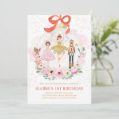 甘い砂糖のナツクラッカーランド梅の妖精の赤 招待状 (スタンド正面)