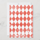 甘い砂糖のナツクラッカーランド梅の妖精の赤 招待状 (裏面)