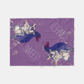 甘い砂糖滑空機ベビー フリースブランケット (正面(横))