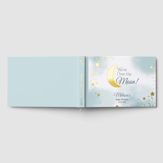 甘い私たちは月の夢の赤ちゃんシャワー上にいる ゲストブック (全面)