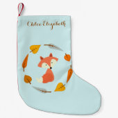 甘い秋のキツネ スモールクリスマスストッキング (正面)