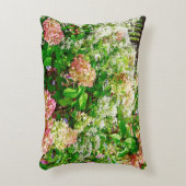 甘い秋のクレマチスとピンクアジサイ アクセントクッション (正面(垂直))