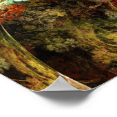 甘い秋の抽象芸術フラクタル ポスター (角)