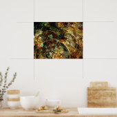 甘い秋の抽象芸術フラクタル ポスター (キッチン)