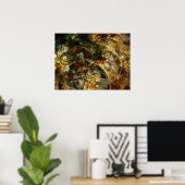 甘い秋の抽象芸術フラクタル ポスター (ホームオフィス)