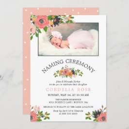 甘い秋の花|命名式の写真 招待状