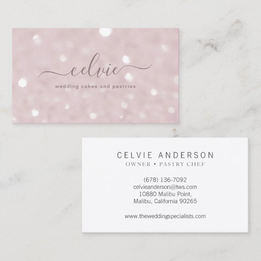 甘い精通したシックエレガントミニマリストの名刺 名刺 (正面/裏面)