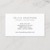 甘い精通したシックエレガントミニマリストの名刺 名刺 (裏面)