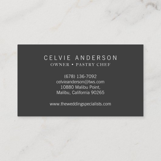 甘い精通したシックエレガントミニマリストの名刺 名刺 (裏面)