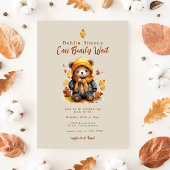 甘い紅葉真珠の待ち赤ちゃんシャワー 招待状