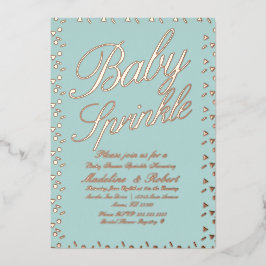 甘い紙吹雪赤ちゃんシャワー散水プレス 箔招待状