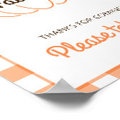 甘い素朴かぼちゃの秋ベビーシャワーここで好意 ポスター (角)