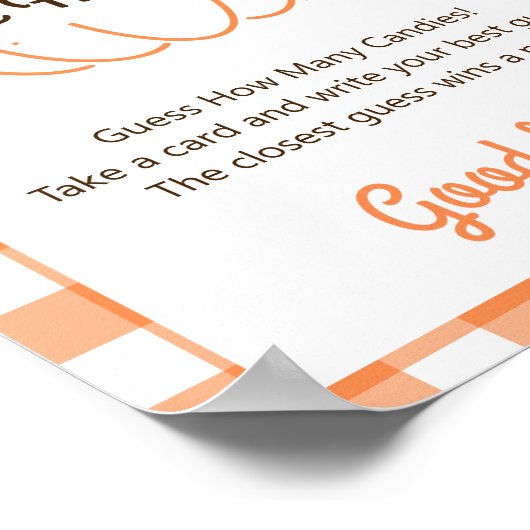 甘い素朴かぼちゃの赤ちゃんシャワーはいくつだと推測 ポスター (角)