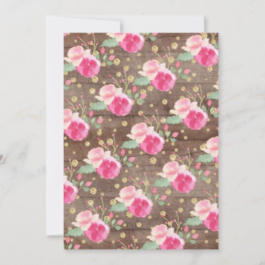 甘い素朴ママ&ベビースワンベイビーシャワー 招待状 (裏面)