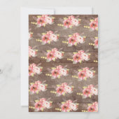 甘い素朴小さなかぼちゃの女の子の赤ちゃんシャワー 招待状 (裏面)