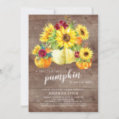 甘い素朴小さなかぼちゃニュートラルベビーシャワー 招待状 (正面)