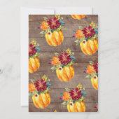 甘い素朴小さなかぼちゃニュートラルベビーシャワー 招待状 (裏面)