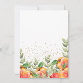 甘い素朴小さな桃の赤ちゃんシャワー 招待状 (裏面)