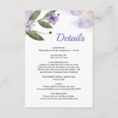 甘い紫のフローラ結婚の詳細エンクロージャカード エンクロージャーカード (正面)