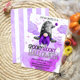 甘い紫の格言不気味な子供のハローウィンパーティ 招待状