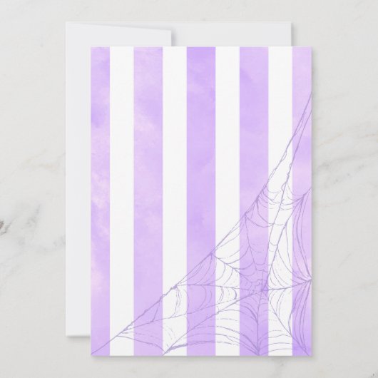 甘い紫の格言不気味な子供のハローウィンパーティ 招待状 (裏面)