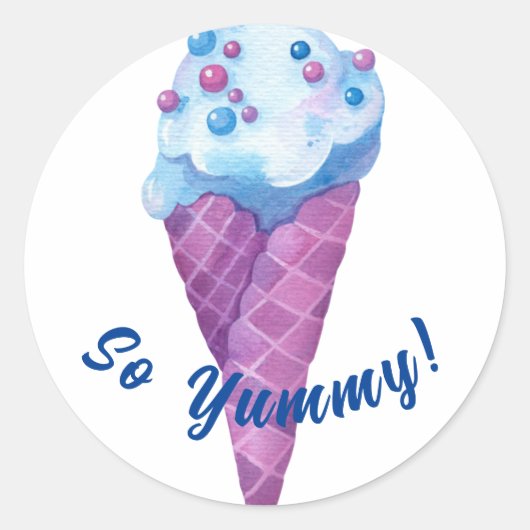 甘い紫色のキャンディキッズシール ラウンドシール (正面)