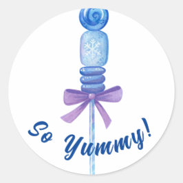 甘い紫色のキャンディキッズシール ラウンドシール