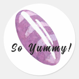 甘い紫色のキャンディキッズシール ラウンドシール