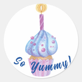 甘い紫色のキャンディキッズシール ラウンドシール