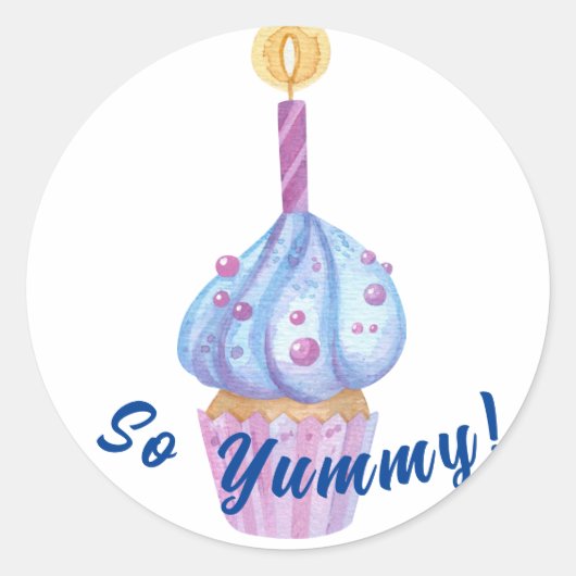 甘い紫色のキャンディキッズシール ラウンドシール (正面)