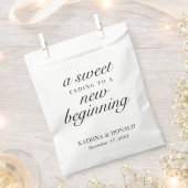 甘い終わりに新しい始めの結婚式の引き出物バッグ フェイバーバッグ (クリップ留めされた状態)