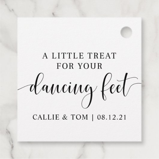 甘い終わりに新しい始めの結婚式の引き出物ラベル フェイバータグ (裏面)