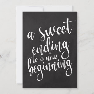 甘い終わりのブラックボードの結婚式サイン