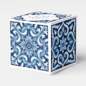 甘い結婚お気に入りの箱の青いタ地中海のイル フェイバーボックス (正面サイド)