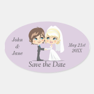 甘い結婚記念日 楕円形シール