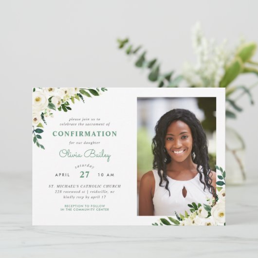 甘い緑のフローラ写真の確認 招待状 (スタンド正面)