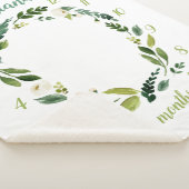 甘い緑のベビー名月のマイルストーン写真 シェルパブランケット (3/4)